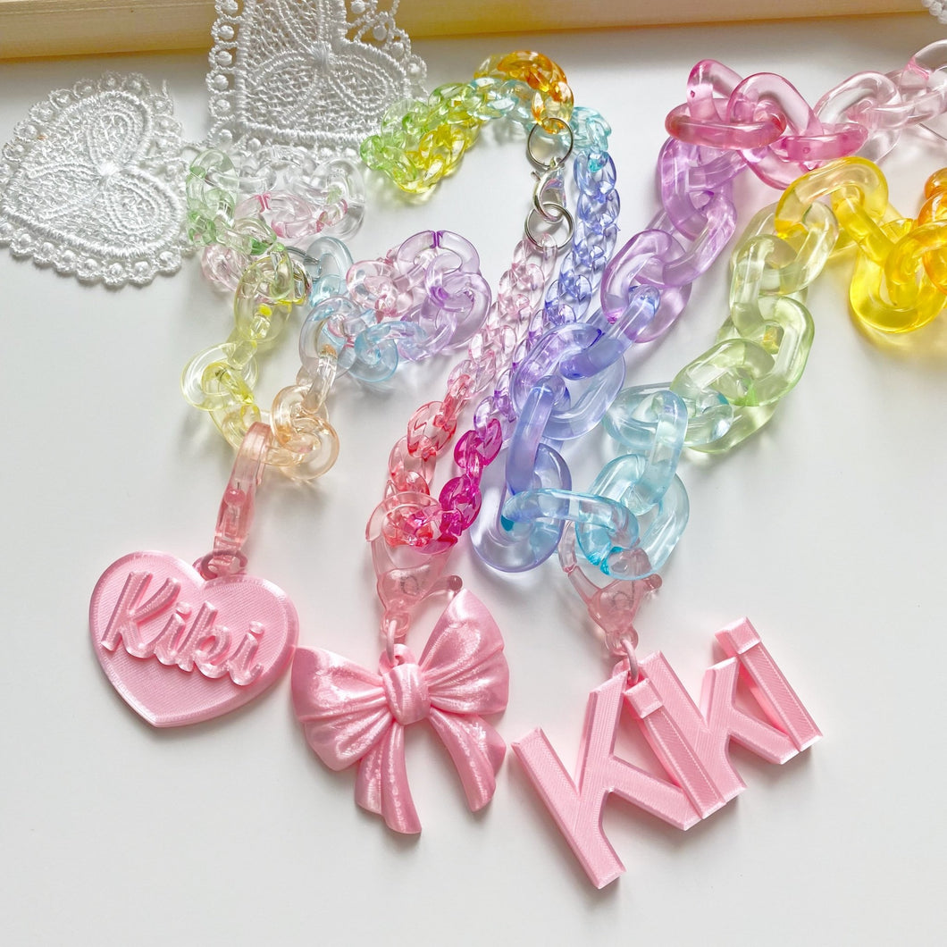 Rainbow Transparent Necklace.