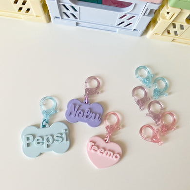 Transparent Clips Upgrade for Pet Tags | swivel clasps.